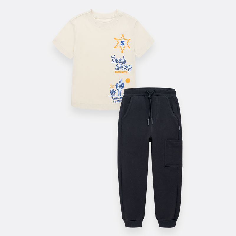 Conjunto-para-nino-de-camiseta-y-sudadera-Amarillo