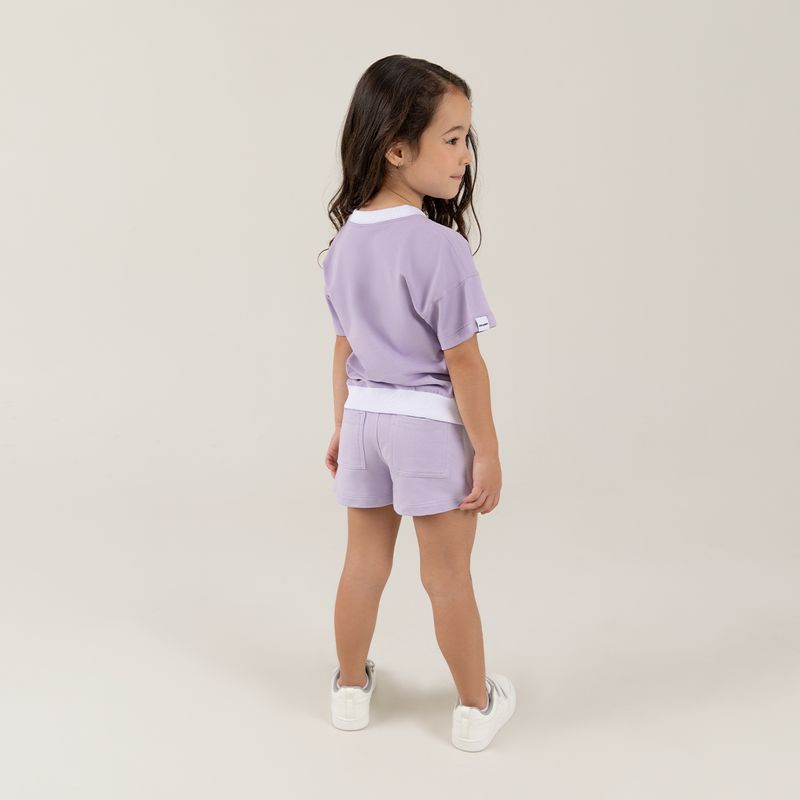 Conjunto-para-nina-de-camiseta-y-short-Violeta