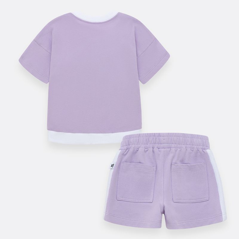 Conjunto-para-nina-de-camiseta-y-short-Violeta
