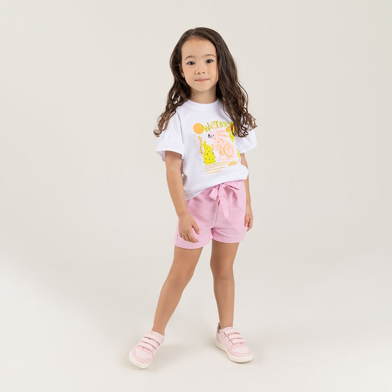 Conjunto-para-nina-de-camiseta-con-boleros-y-short-Rosado