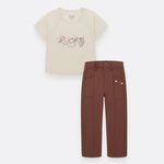 Conjunto-para-nina-de-camiseta-y-pantalon-Cafe