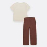 Conjunto-para-nina-de-camiseta-y-pantalon-Cafe
