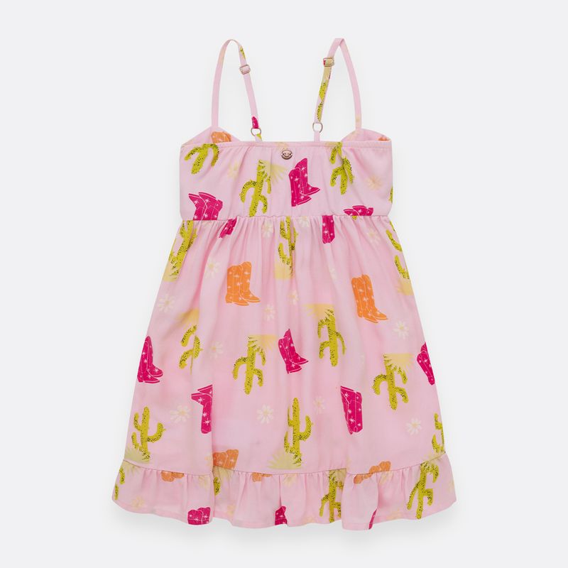 Vestido-para-nina-manga-sisa-con-bolores-en-ruedo-Rosado