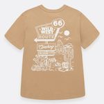 Camiseta-para-nino-manga-corta-con-estampado-en-relieve-Cafe