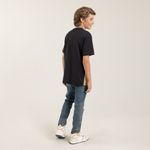 Camiseta-para-nino-manga-corta-con-bloques-de-color-Negro