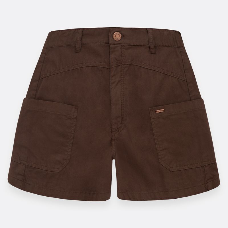 Short-para-nina-con-bolsillos-de-parche-Cafe