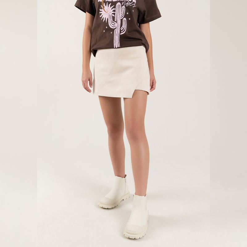 Conjunto-para-nina-de-camiseta-y-falda-short-Cafe