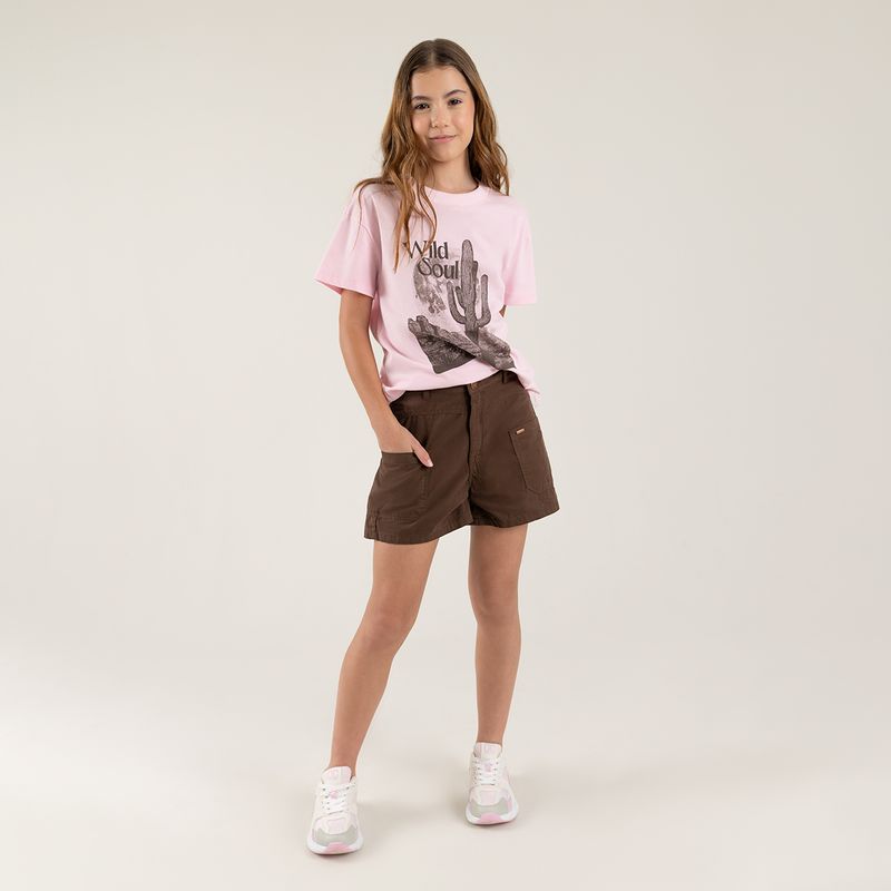 Camiseta-para-nina-manga-corta-con-estampado-Rosado