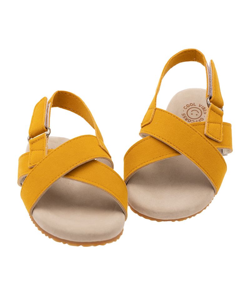 Zapatos-cosidos-Ropa-recien-nacido-nina-Amarillo