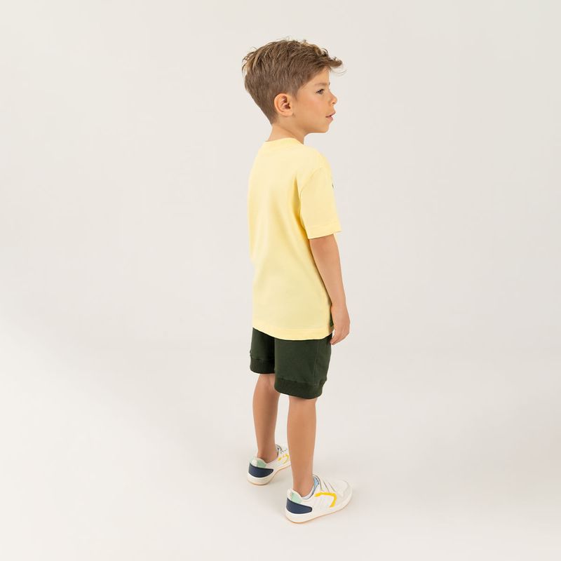Conjunto-para-nino-de-camiseta-y-bermuda-Amarillo