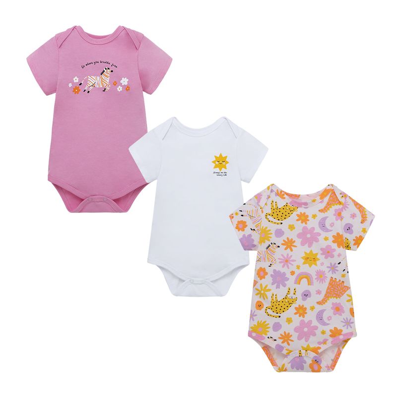 Set-x3-body-para-recien-nacida-niña-Ropa-recien-nacido-nina-Rosado
