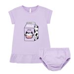 Vestido-manga-corta-para-recien-nacida-Ropa-recien-nacido-nina-Morado
