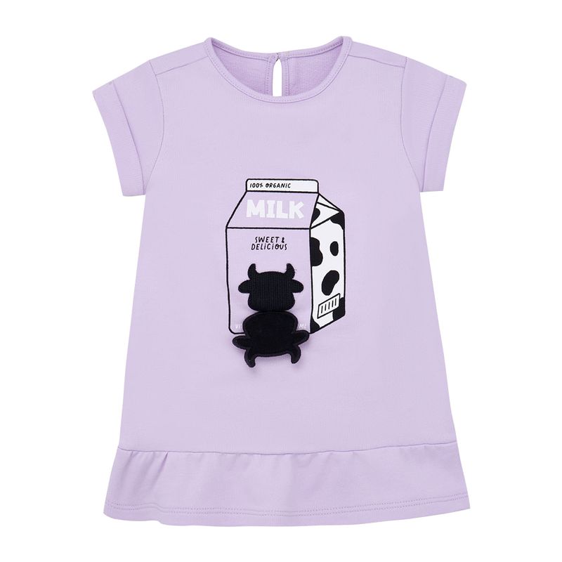 Vestido-manga-corta-para-recien-nacida-Ropa-recien-nacido-nina-Morado