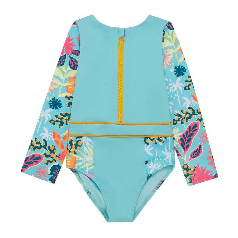 Vestido-de-baño-entero-manga-larga-para-bebe-niña-Ropa-bebe-nina-Verde