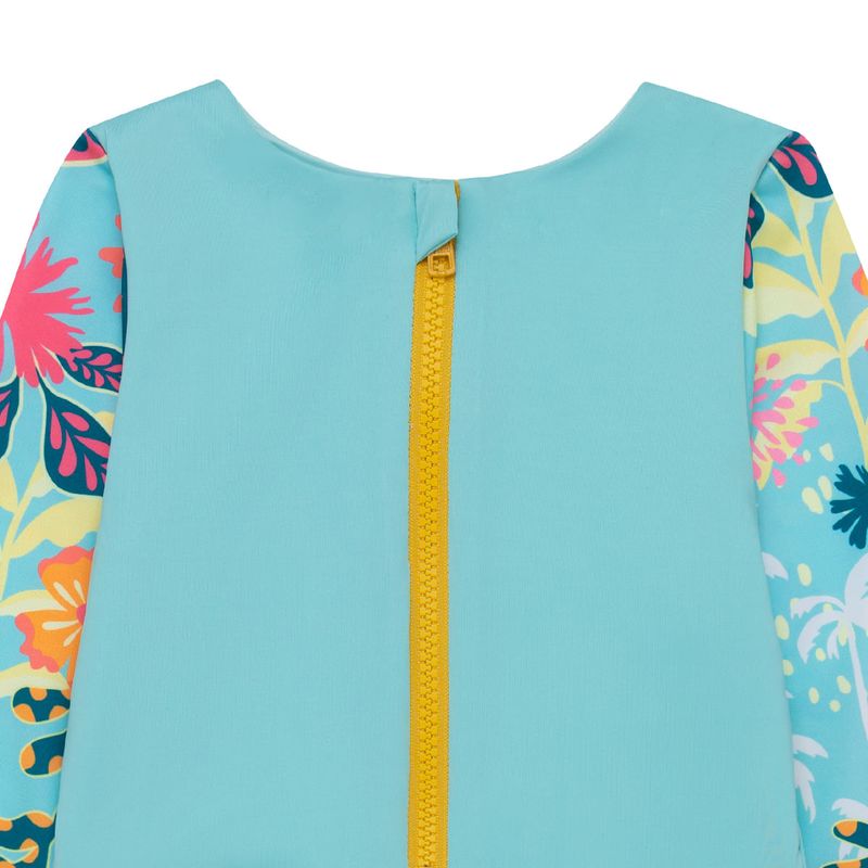 Vestido-de-baño-entero-manga-larga-para-bebe-niña-Ropa-bebe-nina-Verde
