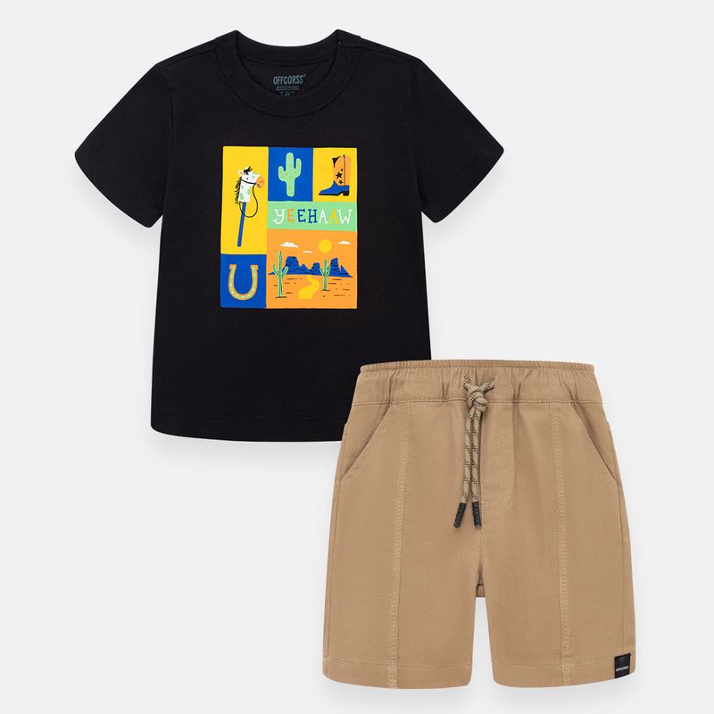 Conjunto-para-nino-de-camiseta-y-bermuda-Negro