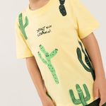 Conjunto-para-nino-de-camiseta-y-bermuda-Amarillo