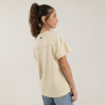 Camiseta-para-nina-manga-corta-con-corte-en-la-espalda-Beige