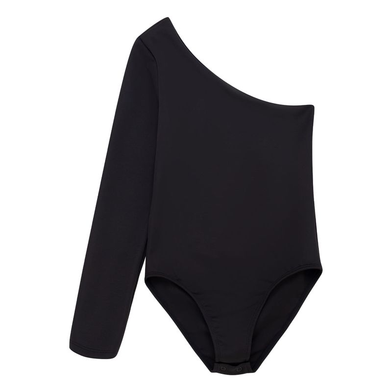 Body-de-un-solo-hombro-para-niña-Ropa-nina-Gris