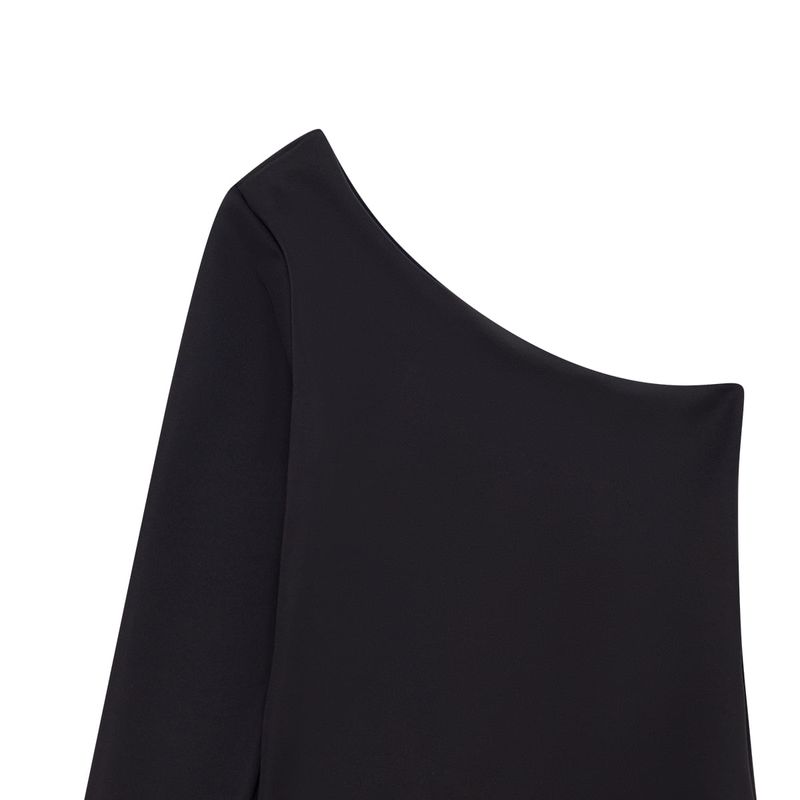 Body-de-un-solo-hombro-para-niña-Ropa-nina-Gris