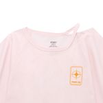 Crop-top-manga-corta-con-abertura-en-el-cuello-para-niña-Ropa-nina-Rosado