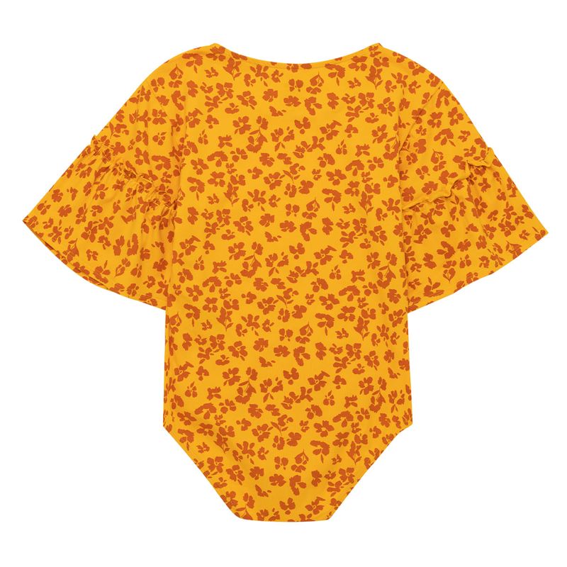 Body-manga-corta-para-niña-Ropa-nina-Naranja