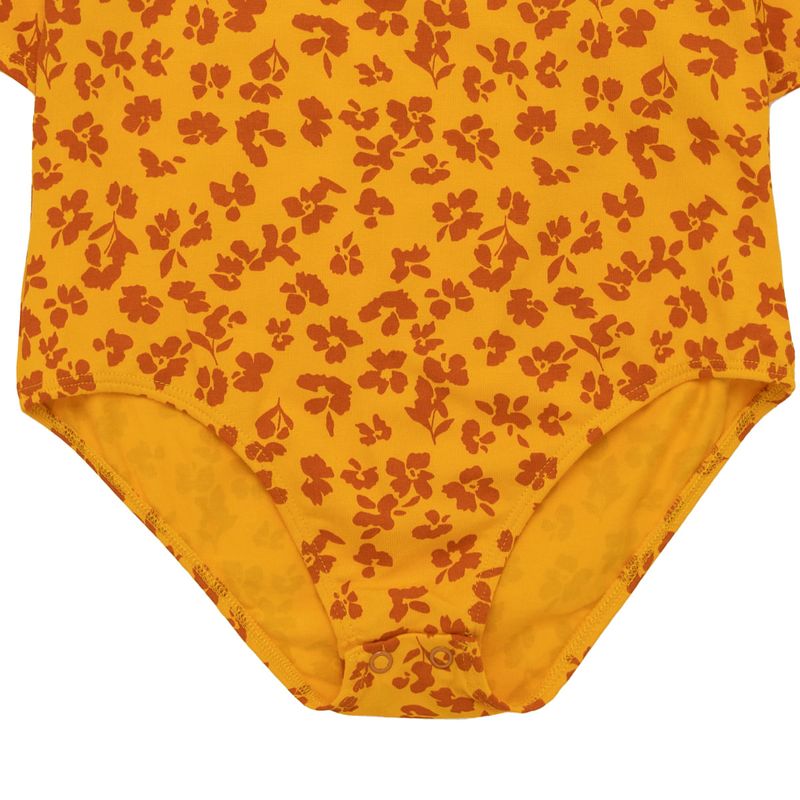 Body-manga-corta-para-niña-Ropa-nina-Naranja