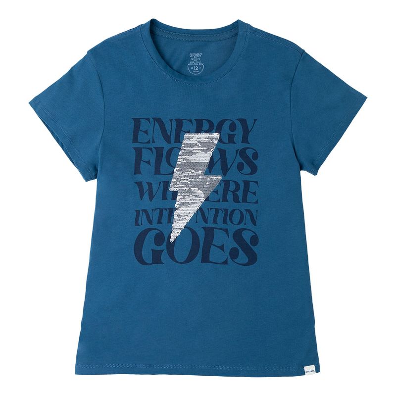 Camiseta-con-grafico-con-lentejuelas-para-niña-Ropa-nina-Azul