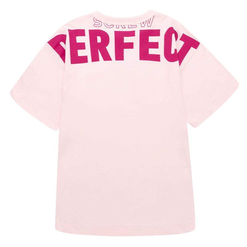 Camiseta-manga-corta-silueta-oversize-para-niña-Ropa-nina-Rosado