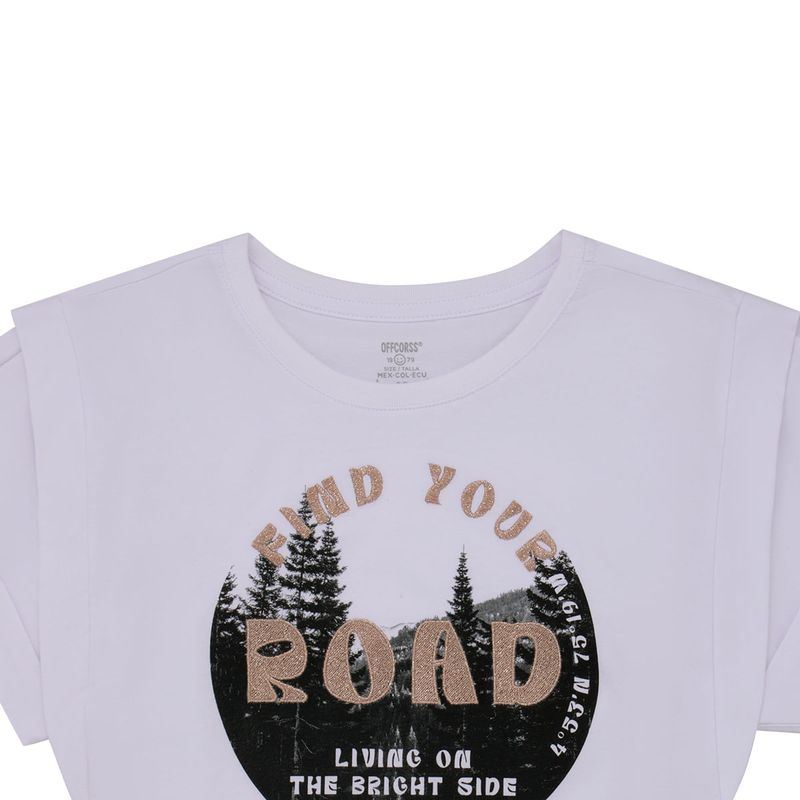 Camiseta-manga-corta-para-niña-Ropa-nina-Blanco