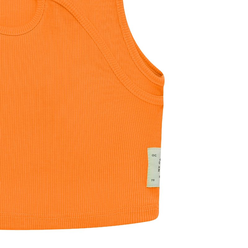 Camiseta-manga-sisa-tipo-crop-con-abertura-para-niña-Ropa-nina-Amarillo