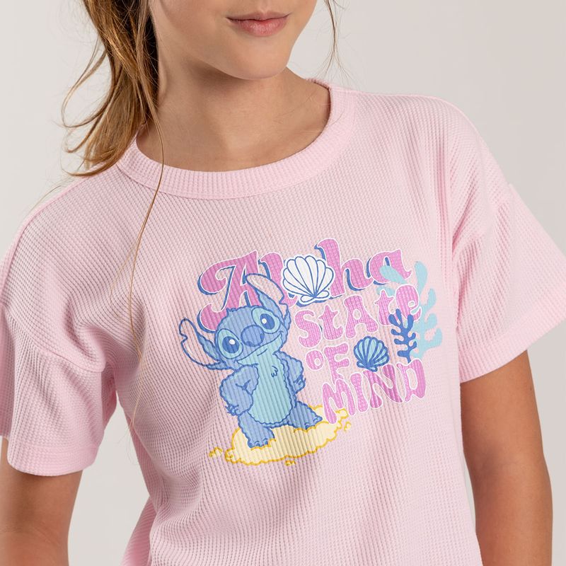 Camiseta-de-Stitch-manga-corta-para-nina
