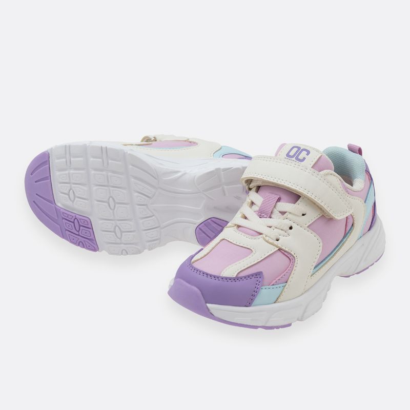 Tenis-deportivos-para-nina-con-correa-de-velcro-y-cordones-elasticos