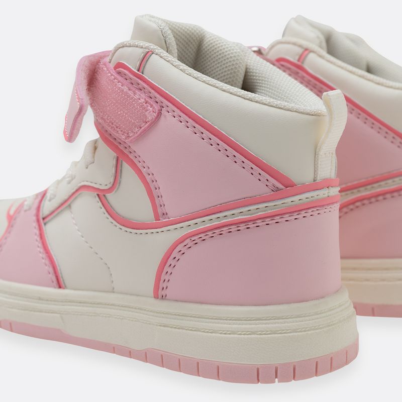 Tenis-bota-para-nina-con-correa-de-velcro-y-cordones-elasticos