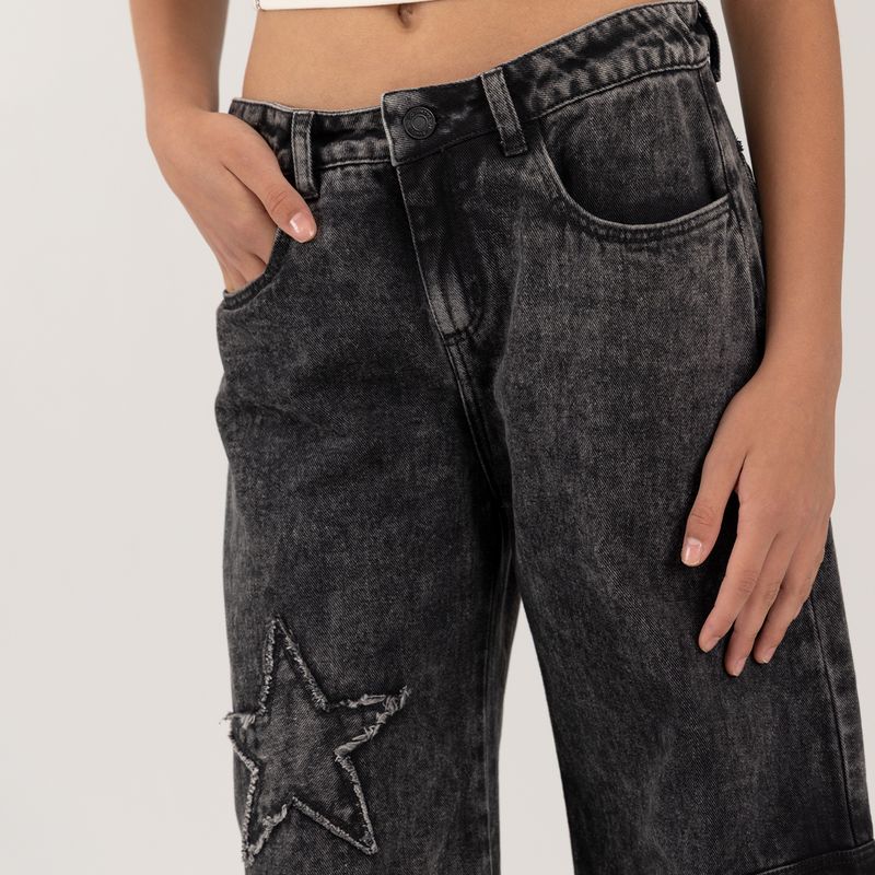 Denim-wide-leg-para-nina-con-detalle-de-estrella
