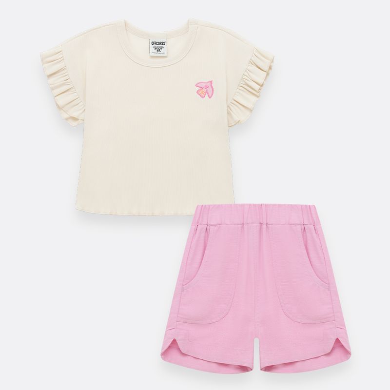 Conjunto-para-nina-de-camiseta-con-boleros-y-short