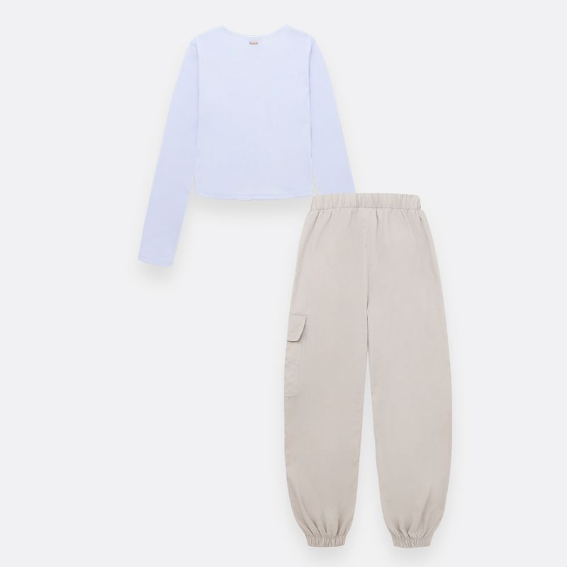 Conjunto-para-nina-de-camiseta-crop-y-pantalon-silueta-parachute