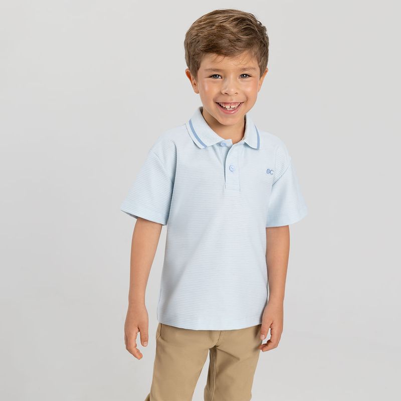 Camiseta-polo-para-nino-con-tela-con-textura